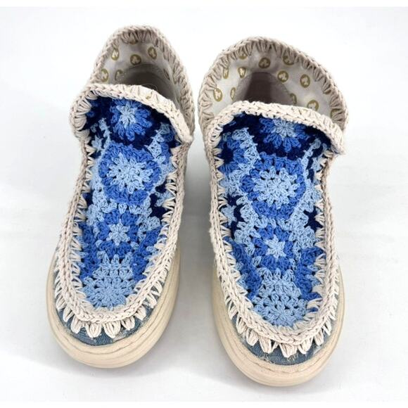MOU Boots Eskimo 18 crochet ankle boots Size 38 US 7 - Picture 1 of 8